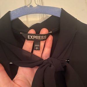 Tie neck black Express dress